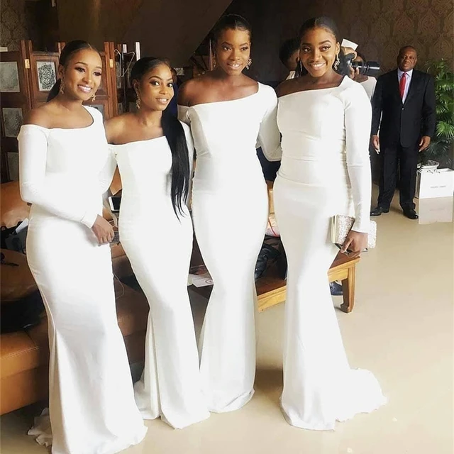 Off White Long Dresses Cheap