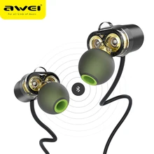 AWEI Newest X650BL Bluetooth Headphone Wireless Earphone Headset with Dual Driver Speaker Earpiece for phone HIFI fone de ouvido