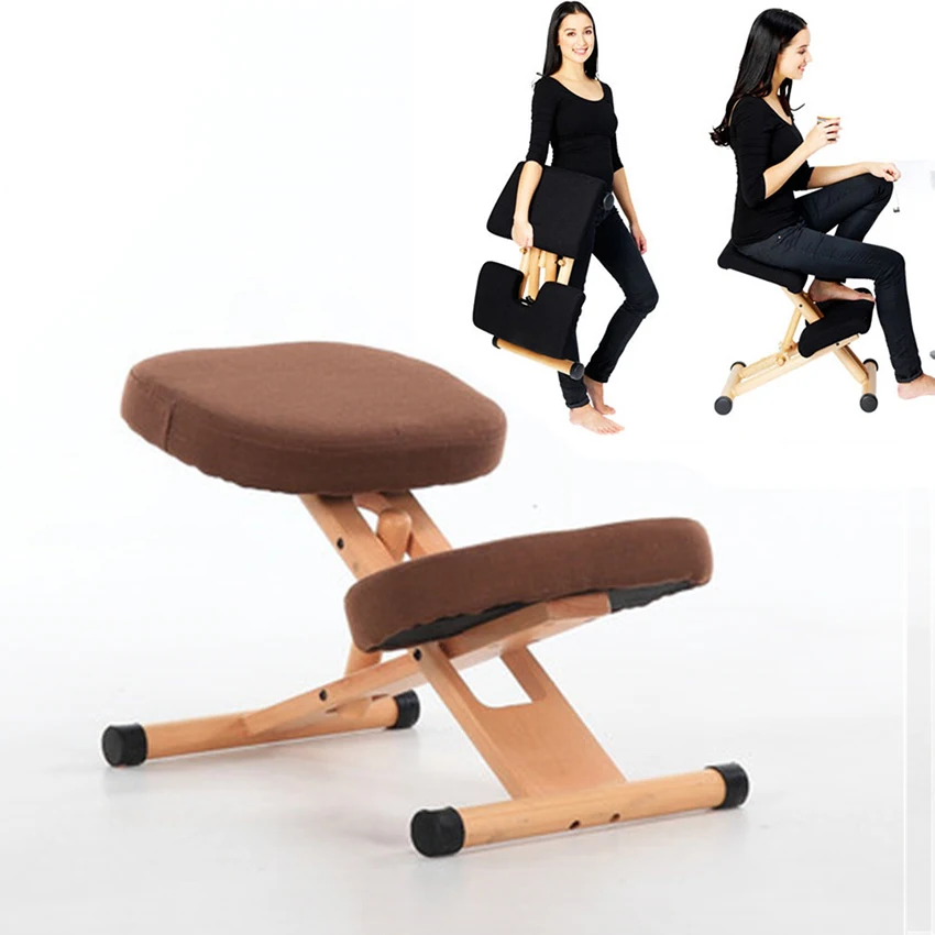 Эргономичный стул на коленях стул деревянный офисный компьютер осанка опора, мебель эргономичный деревянный стул балансировка тела боль в