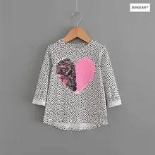 Y0602 0723 2017 Summer Baby Girl Top Leopard Print Heat Toddler Girl Tee Full Sleeve Kids