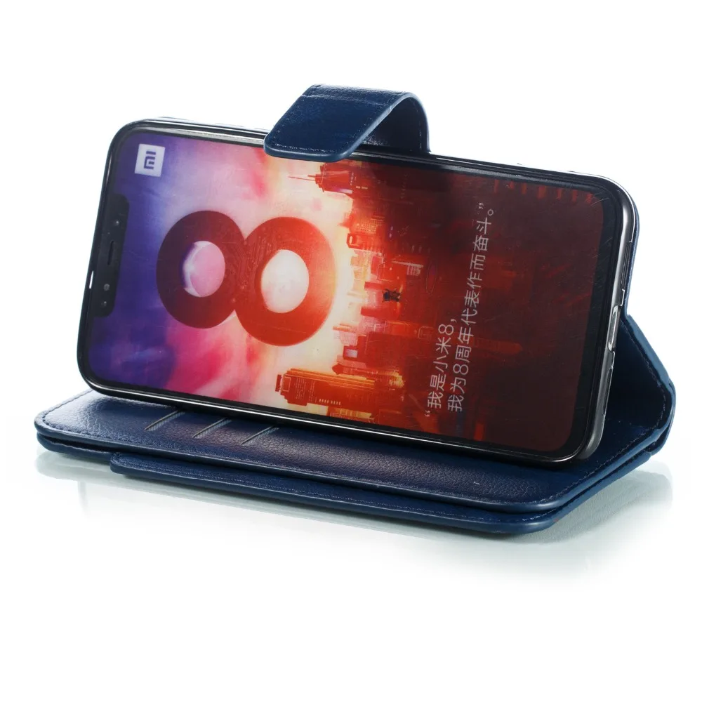 Кожаный чехол-кошелек, чехол для телефона xiaomi Red mi Note 6 PRO 7 4X mi 8, держатель для панели телефона с двумя отделениями для банковских карт, чехол-книжка из ПУ+ ТПУ