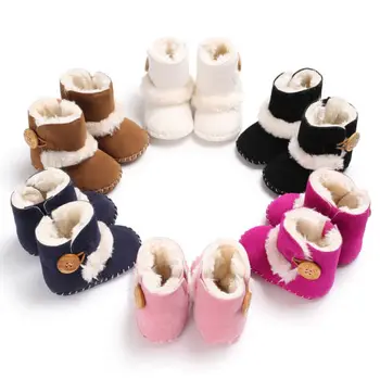 

Winter Sweet Warm Newborn Baby Girls Princess Winter Boots Soft Soled Infant Toddler Kids Girl Footwear Shoes