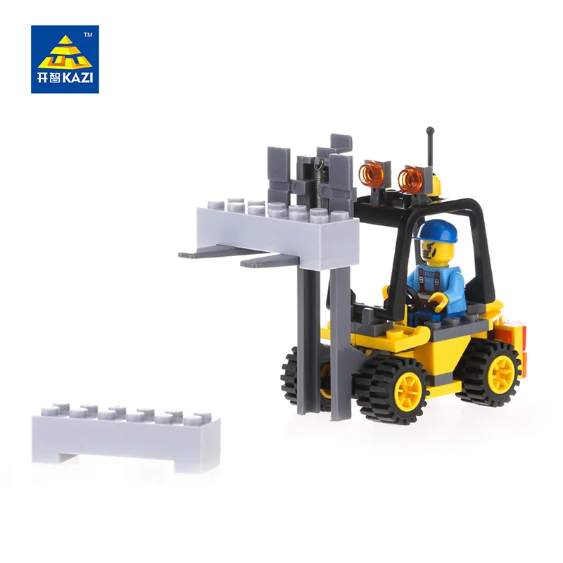 KAZI 8041 Legoings город построить модель строительные блоки инженер вилочный погрузчик