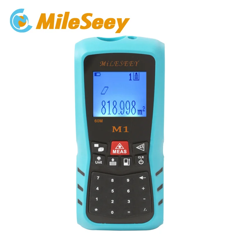 

Rangefinder M1 40M Rechargeable Laser Distance Meter Blue Digital Laser Range Finder Measure Tape Measure