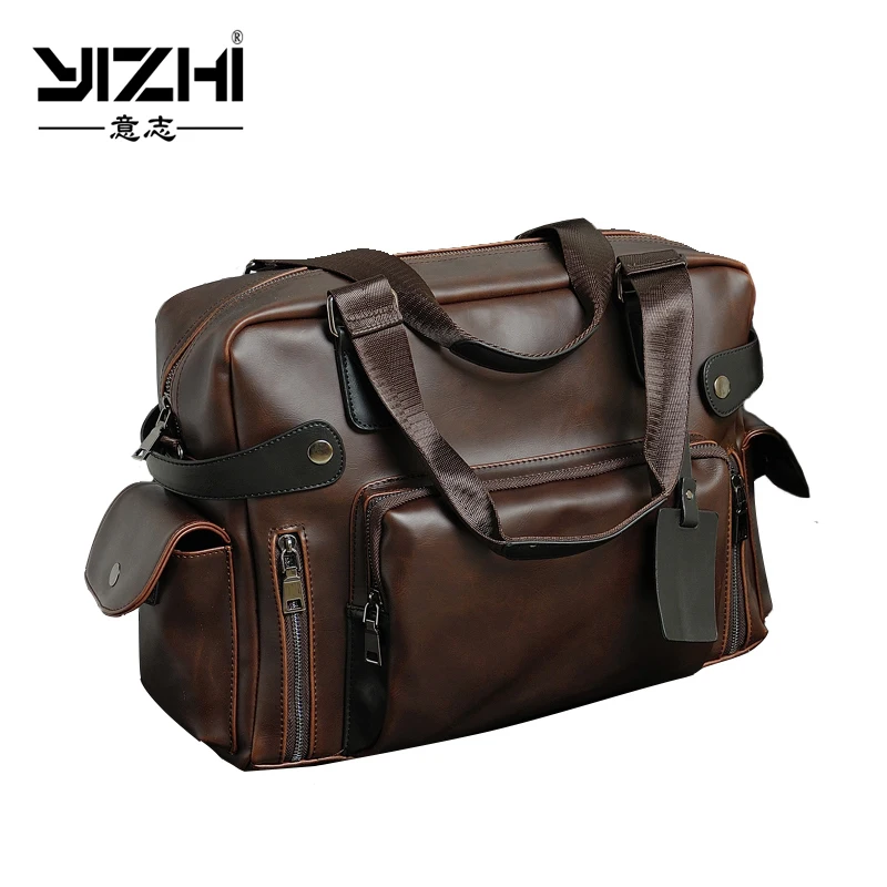 YIZHI новинка 2018 деловой мужской портфель высокого качества из искусственной кожи