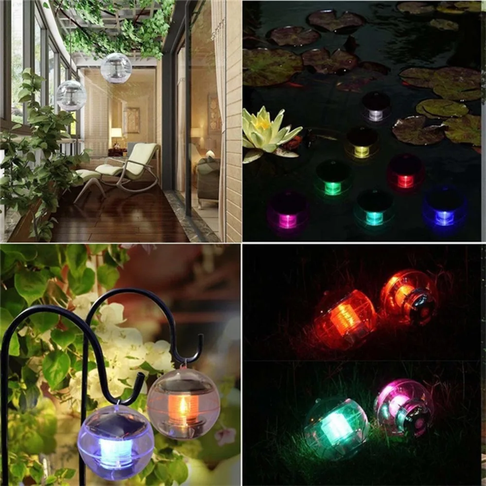 

Solar Waterproof Underwater Garden Lights For Pools 7 Colors Changing Pond Fountain Floating Rainbow Night Lights Solar Powered