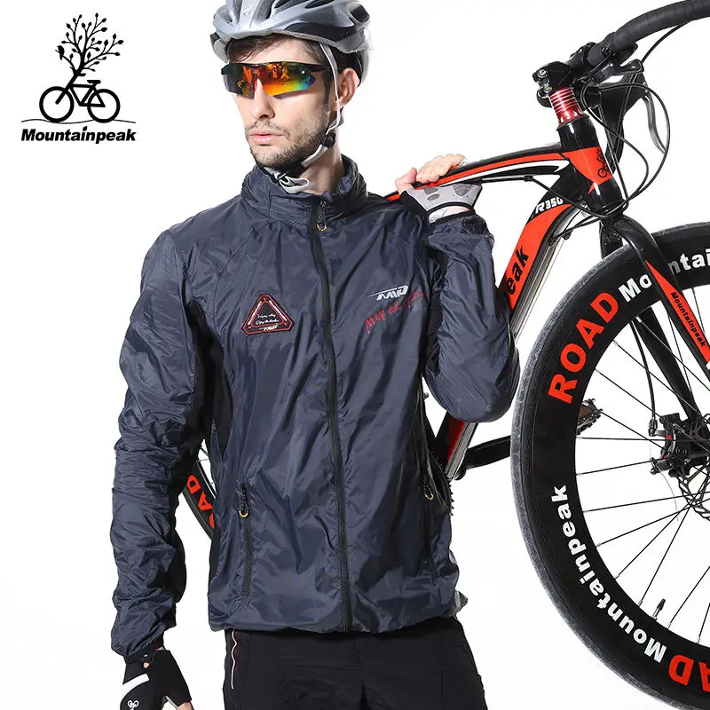 

Mountainpeak Men Women Cycling Jackets Camping Hiking Lightweight Softshell Windproof UV-Protect Windbreaker Size S-3XL