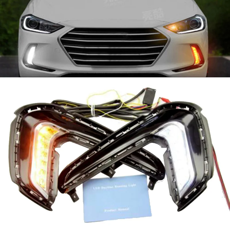 1Pair LED Daytime Running Lamp Fog Light DRL Turn Signal for Hyundai Elantra DXY88 1Pair LED Daytime Running Lamp Fog Light DRL Turn Signal for Hyundai Elantra DXY88