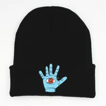 LDSLYJR хлопковая утолщенная вязаная шапка с вышивкой пальмы, зимняя теплая шапка Skullies, шапка бини, шапка для мужчин и женщин 51