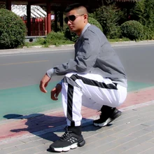 Новинка, повседневные спортивные штаны, Мужские штаны в стиле хип-хоп, мужские уличные брюки с эластичной резинкой на талии, сшитые, для пары, светоотражающие штаны для бега