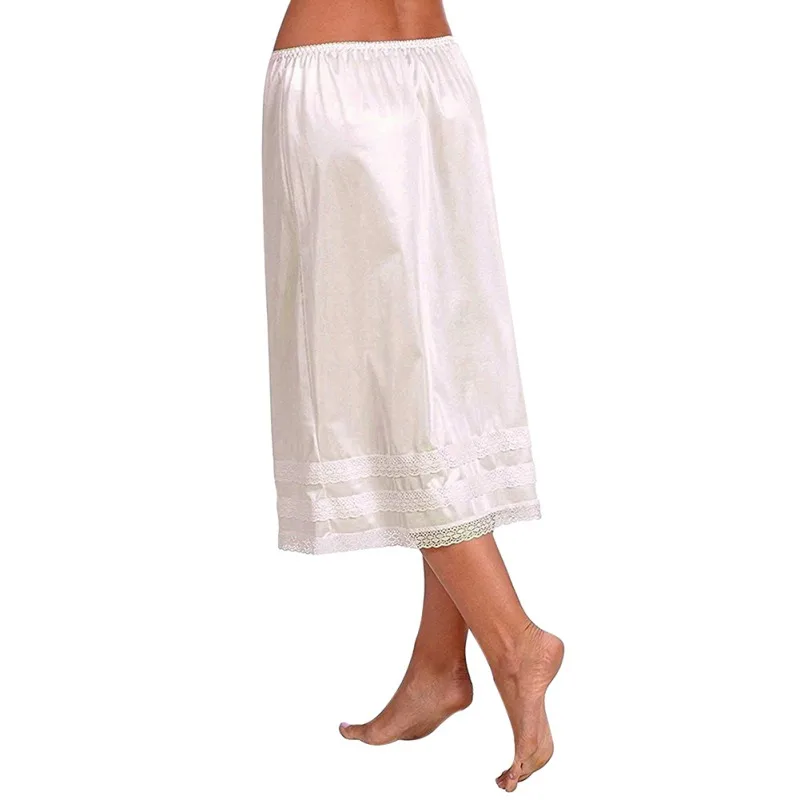 Женская юбка-американка, Нижняя юбка, юбка из полиэстера, Однотонная юбка с подолом, Vestidos, летняя повседневная женская кружевная Сексуальная мини-юбка - Color: White