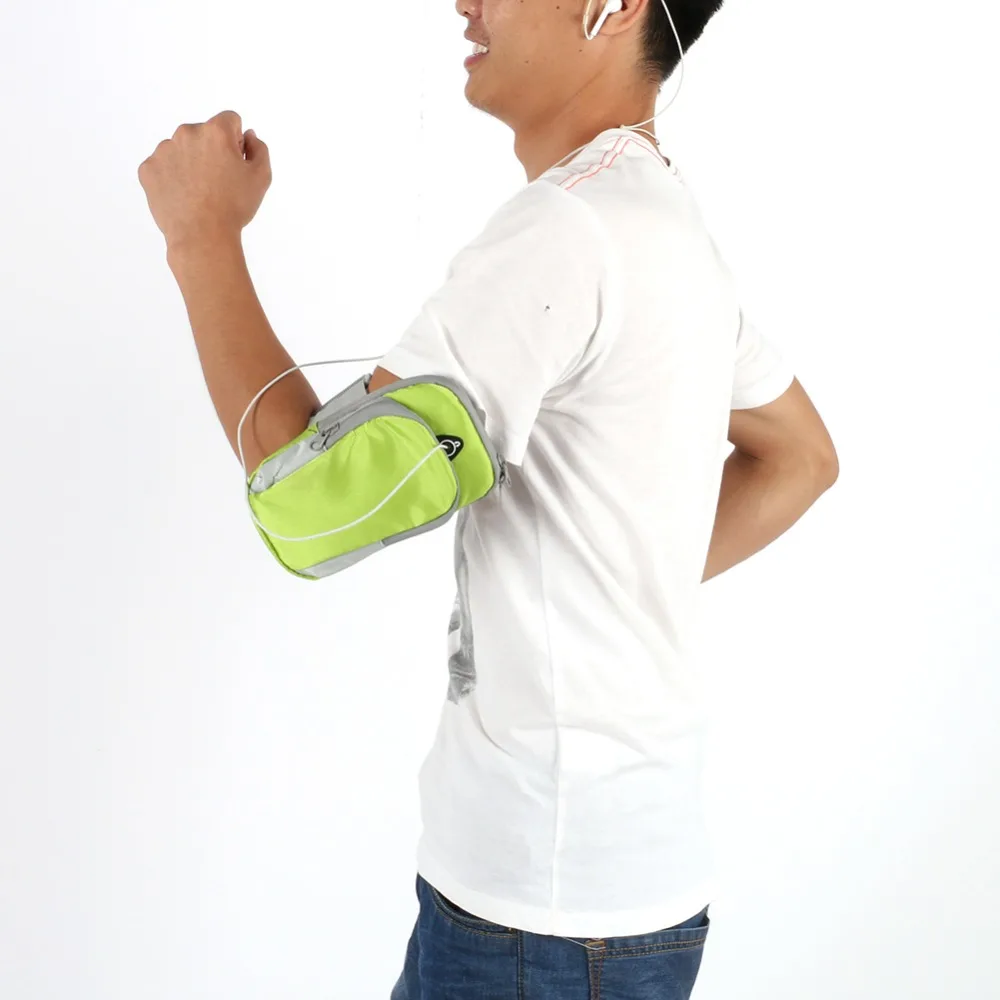 Correr Jogging protectora del teléfono deportes muñeca brazo impermeable al aire libre de Nylon bolso de mano para brazalete de deporte bolsa