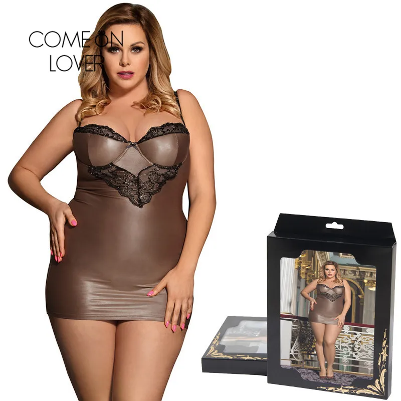 Comeonlover облегающие Babydolls сексуальные для женщин атласная ткань 5XL пеньюар на
