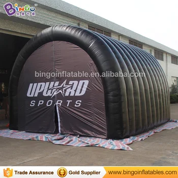 

Advertising tent type 5X4.5X3.5 m inflatable tunnel with digital printing logo for promotion customized all-black event tent