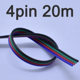 RGB светодиодный провод 4pin 22 AWG ПВХ удлинитель RGB+ черный провод кабель использовать для SMD3528 5050 RGB светодиодные полосы света - Испускаемый цвет: changeable