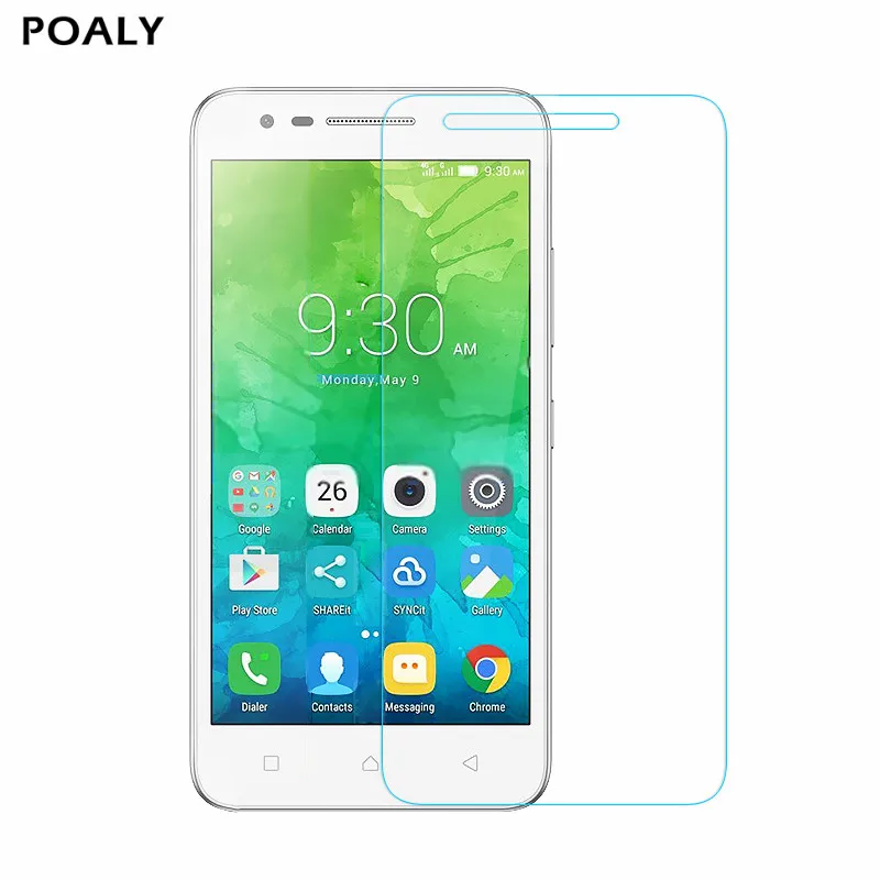 

POALY Screen Protector For Lenovo C2 k10a40 Tempered Glass for Vibe C2 Original Ultra Slim Explosion proof Protective Film