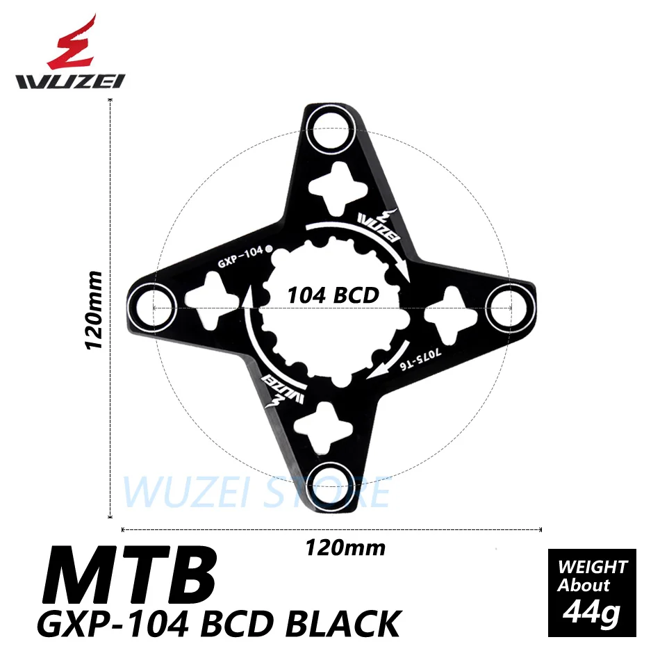 WUZEI велосипедный Кривошип GXP до BCD 104 мм Паук адаптер MTB велосипед для XX1 X0 X9 Кривошип преобразования протектор 1 x Система Скорость