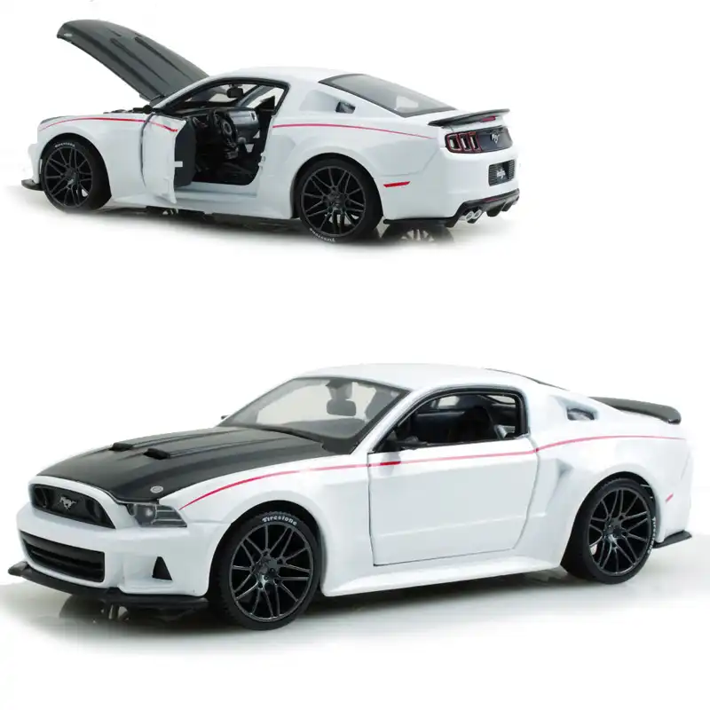 white mustang toy car