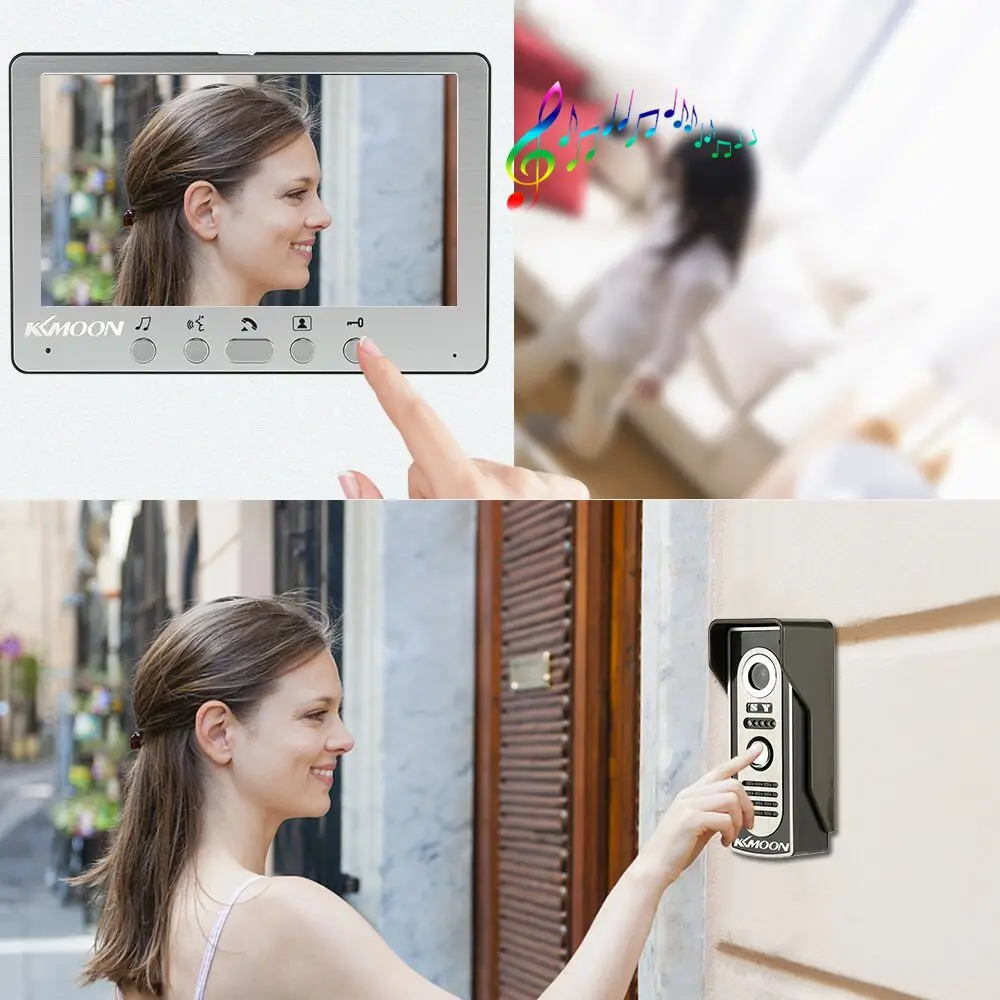 7 ''TFT lcd проводной видео домофон система внутренний монитор 700TVL Открытый ИК камера Поддержка разблокировки визуальный домофон дверной Звонок