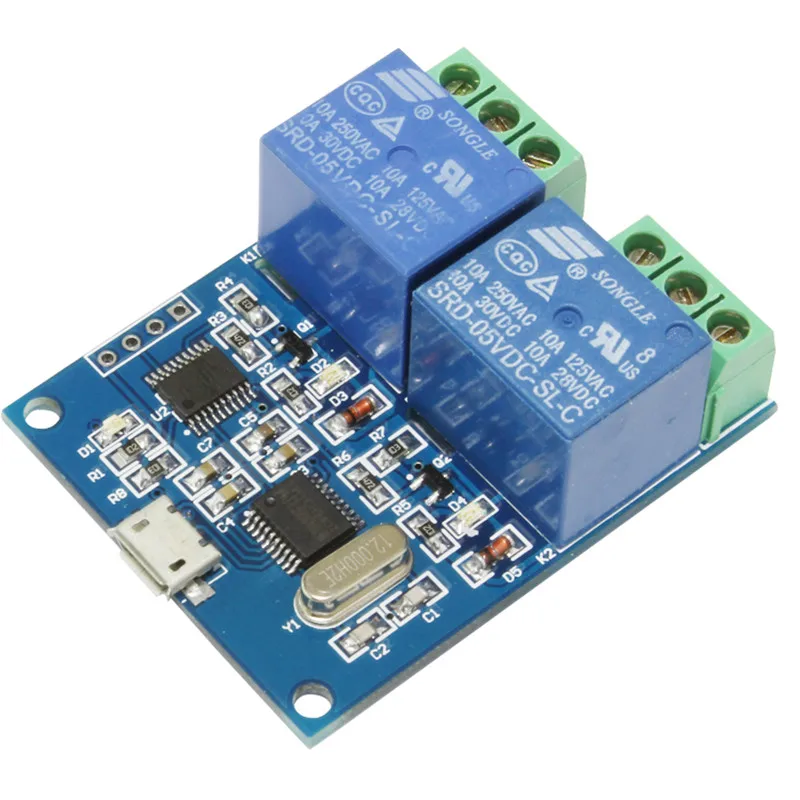LCUS 2 type 2 CHANNEL USB relay module USB Intelligent Control Switchin Relays from Home