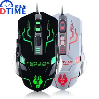 Dtime brand Pc x7 USB computer Wired mouse pc notebook 3200DPI gaming air mouse for Dota2 optical mouse games mause sem fio