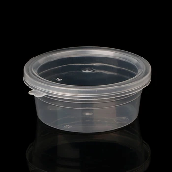 

20g Empty Plastic Container with Lid For Slime Foam Ball Storage Pot Light Clay Organizer Packing Bottle Nail Box Jar Kids Craft