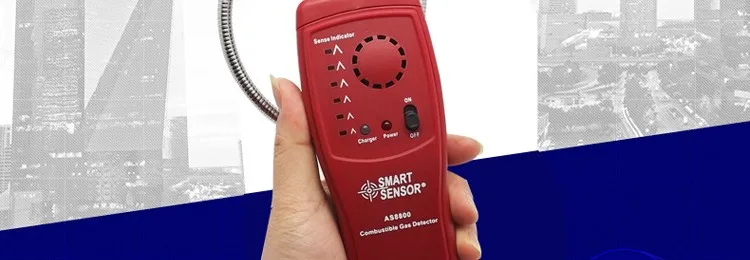 Combustible gas analyzer flammable gas Leak Detector gas detector digital gas analyzer with rechargeable battery SMART AS8800
