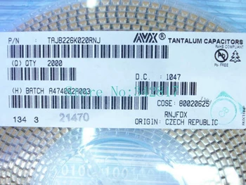 

TAJB226K025RNJ CAP TANT 22UF 25V 10% 1210 Tantalum Capacitors Size B 100pcs
