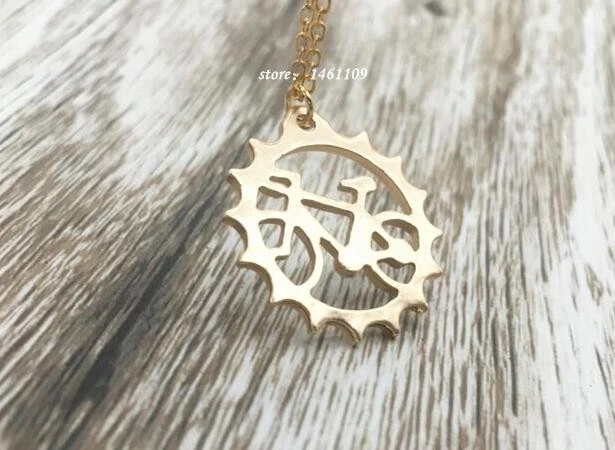 

1 pcs Hign quatity Fashion metal alloy Gold Silver plated Bike Pendant Chain Lovely Bicycle Choker Necklace Chain Women Jewelry