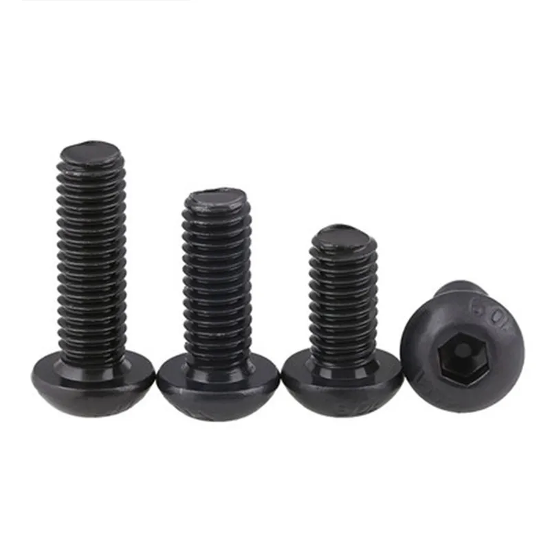 10-32 1/4 5/16 3/8 1/2 Inch 10.9 Grade UNF America Standard Fine Thread Carbon Steel Round Pan Button Head Hexagon Socket Screw