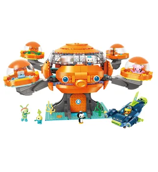 

Octonauts Building Block Octo-Pod Octopod Playset CUP-Q Hammerhead Shark Vehicle & Barnacles kwazii Peso Tweak Inkling