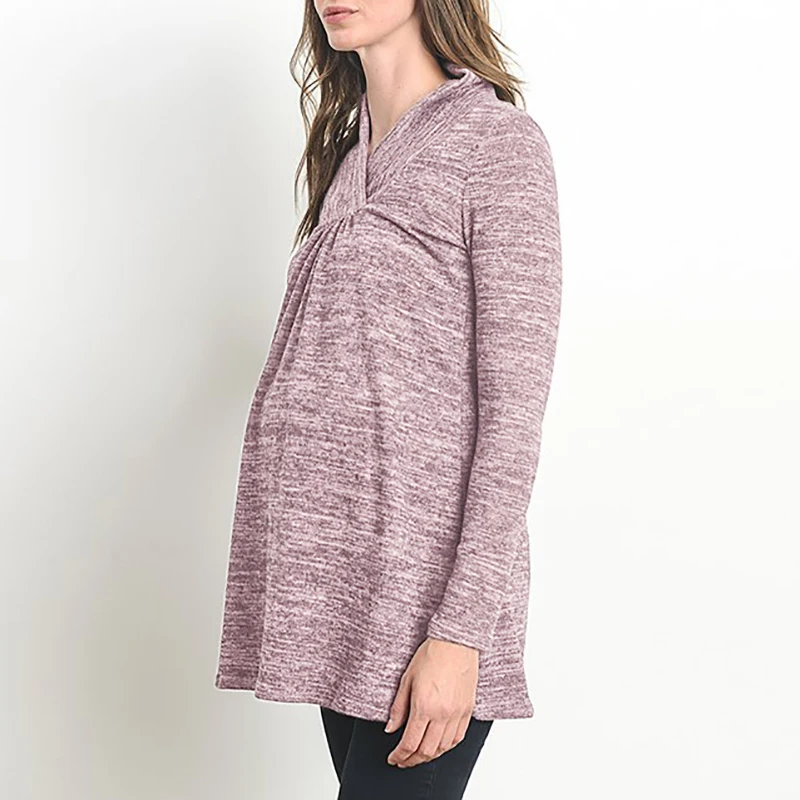 VONDA, весенне-осенняя одежда для беременных женщин, повседневные свободные блузы с длинным рукавом, рубашки для беременных, топы размера плюс