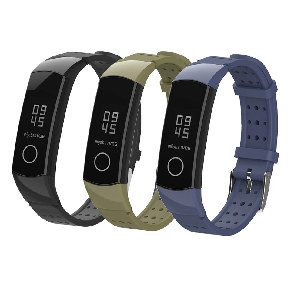 Mijobs для huawei honor 4 ремешок для honor band 4 Ремешок Браслет умные аксессуары ТПУ силиконовый ремешок браслет часы замена