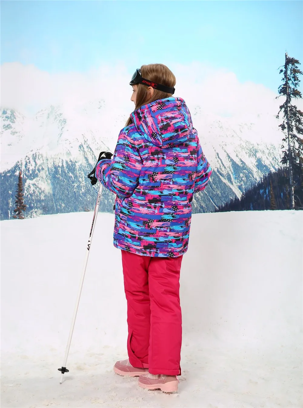 Водонепроницаемое теплое пальто 15000 мм лыжный костюм ветрозащитные куртки для девочек комплекты детской одежды верхняя одежда для детей от 3 до 16 лет