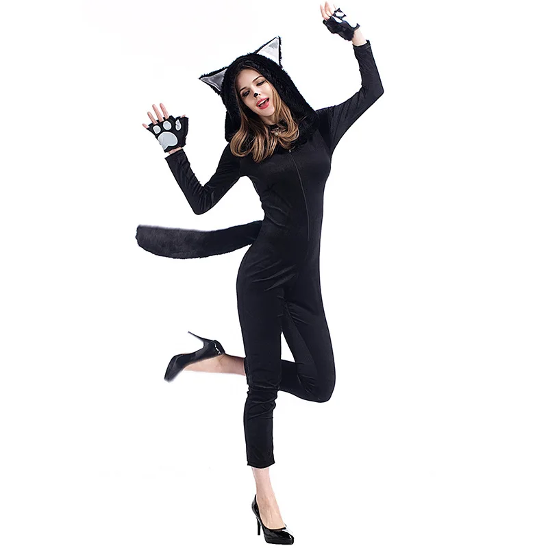 black cat jumpsuit costume