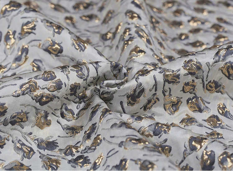 Французские трехмерные маленькие бутоны жаккардовые гобелены атласная Модная ткань для пальто платье tissu au метр Яркая Ткань DIY