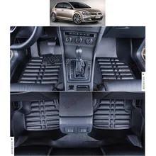 Lsrtw2017 аксессуары для автомобиля, кожаный коврик для пола, ковер для volkswagen golf 7 mk7 2012- 2013