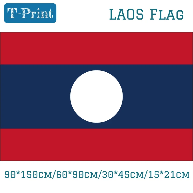 

30*45cm Car Flag 90*150cm/60*90cm Laos Lao People's Democratic Republic National Flag 3x5ft Hanging Flag National Day 15*21cm