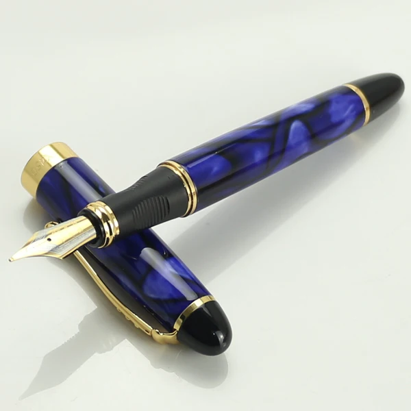 Jinhao X450 авторучка 18KGP 0 7 мм перо с широким основанием Исполнительный синий