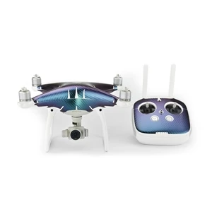 Phantom 4 Accessory Blue to Purple Carbon Fiber Waterproof Plastic Body Remote Control Battery Sticker for