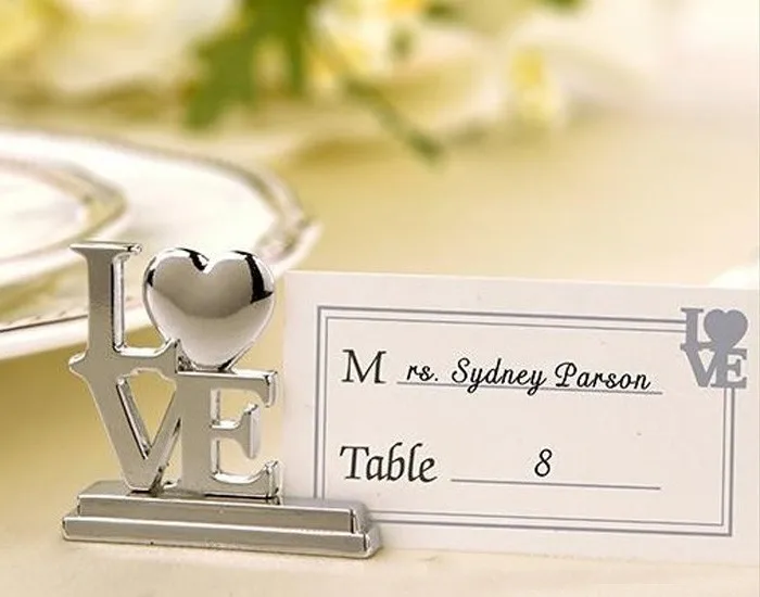 200pcs place card holder and 200pcs plain card Love Wedding Table Place