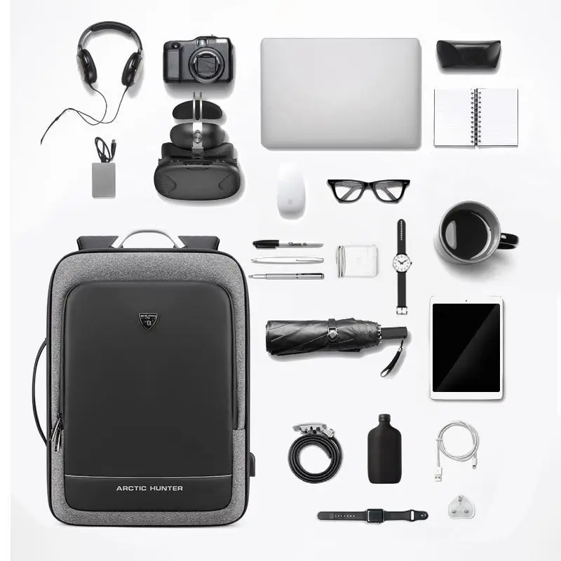  ARCTIC HUNTER 17inch USB Waterproof Anti Theft Laptop Men's bags Sport Travel Business Notebook Mal