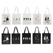 Модная женская сумка через плечо, холщовая пляжная сумка для покупок, большие сумки на молнии