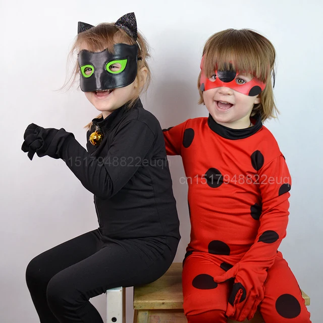 girls lady bug costumes ladybug cat noir cosplay costume for boys