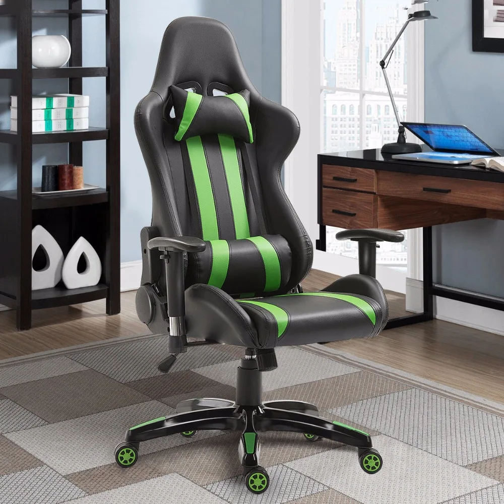  Giantex Racing Style High Back Gaming Chair Reclining Chair Office Computer Office Furniture HW5941