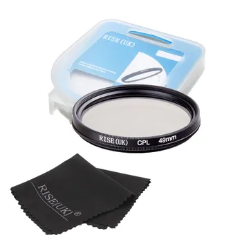 

RISE(UK) 49mm Circular Polarizing C-PL Filter Lens 49mm +case For Canon NIKON Sony Olympus Camera
