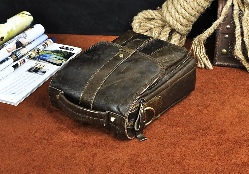 Оригинальная кожаная Мужская Дизайнерская Повседневная сумка через плечо для путешествий, модная сумка-мессенджер для колледжа, 8 дюймов, сумка-тоут для планшетов, мужская сумка через плечо, 146 г