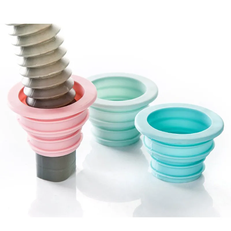 600pcs Plastic Washing Machine Pool Seal Ring Silicone Sewer Pipe Drain Sealing Plug Anti odor