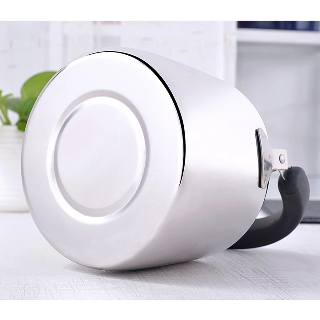 Stainless Steel Whistling Kettle Tea Pot with PP plastic grooved handle stove Kitchen Teakettles For Gas Electric Hobs