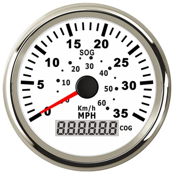 

85mm Diesel Engine Boat Yacht Vessel GPS Speedometer 35MPH 60KM/H 60kmh fit Car Boat Motorcycle With Backlight 12V/24V